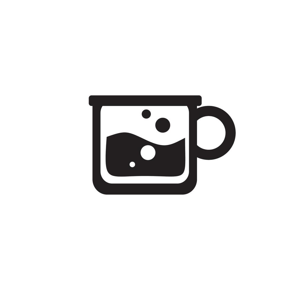 drink cup logo or icon vector