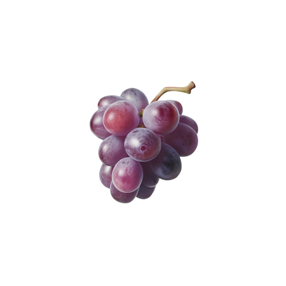 Photo of red grapes floating on a transparent background png