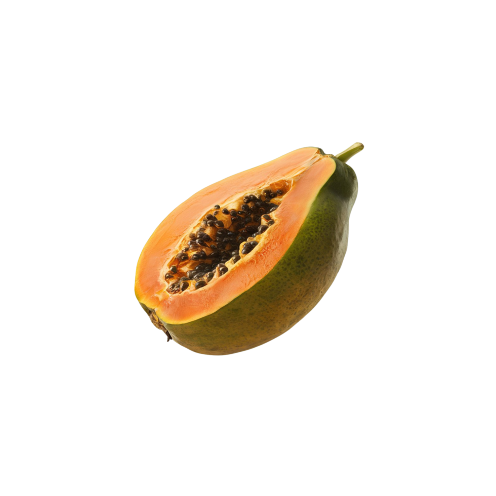 papaya photo with a transparent background. Can be used as graphic design png
