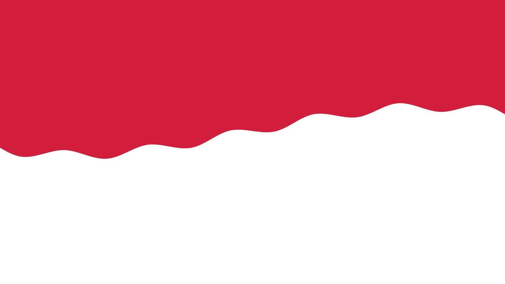 Indonesian flag, red wavy line above white background suitable for digital design projects, brochure covers, website headers, modern backgrounds, abstract graphics. vector