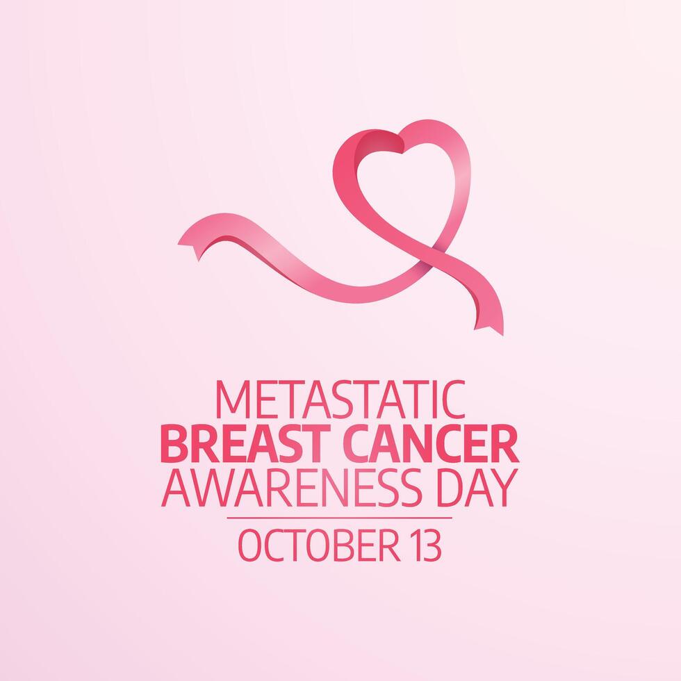 Metastatic Breast Cancer Awareness Day design template good for celebration usage. Ribbon design. flat design. eps 10. vector