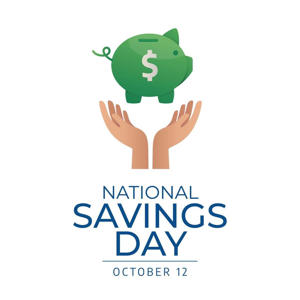 National Savings Day design template good for celebration usage. National Savings Day design. flat desing. eps 10. vector