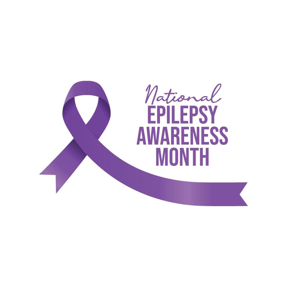 National Epilepsy Awareness Month design template good for celebration usage. National Epilepsy Awareness Month design. Purple ribbon design. flat design. eps 10. vector