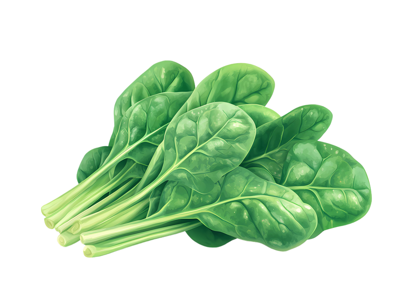 spinach leaf on transparent background png