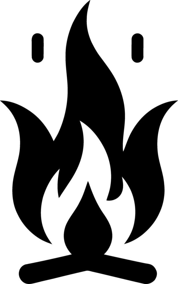 campfire illustration flat minimalistic silhouette style isolated on white background, Flames symbols flat style vect silhouette, fire silhouette, vector