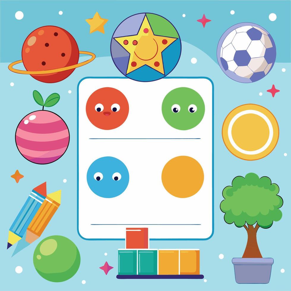 elements with math educational vector