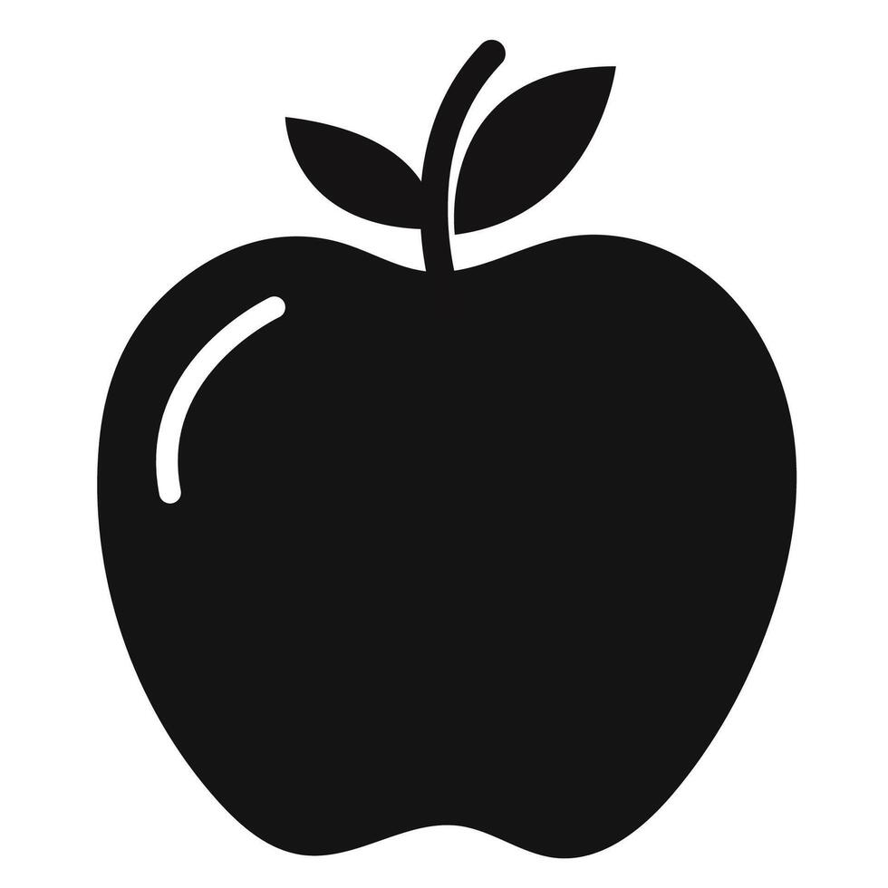 Flat apple icon vector