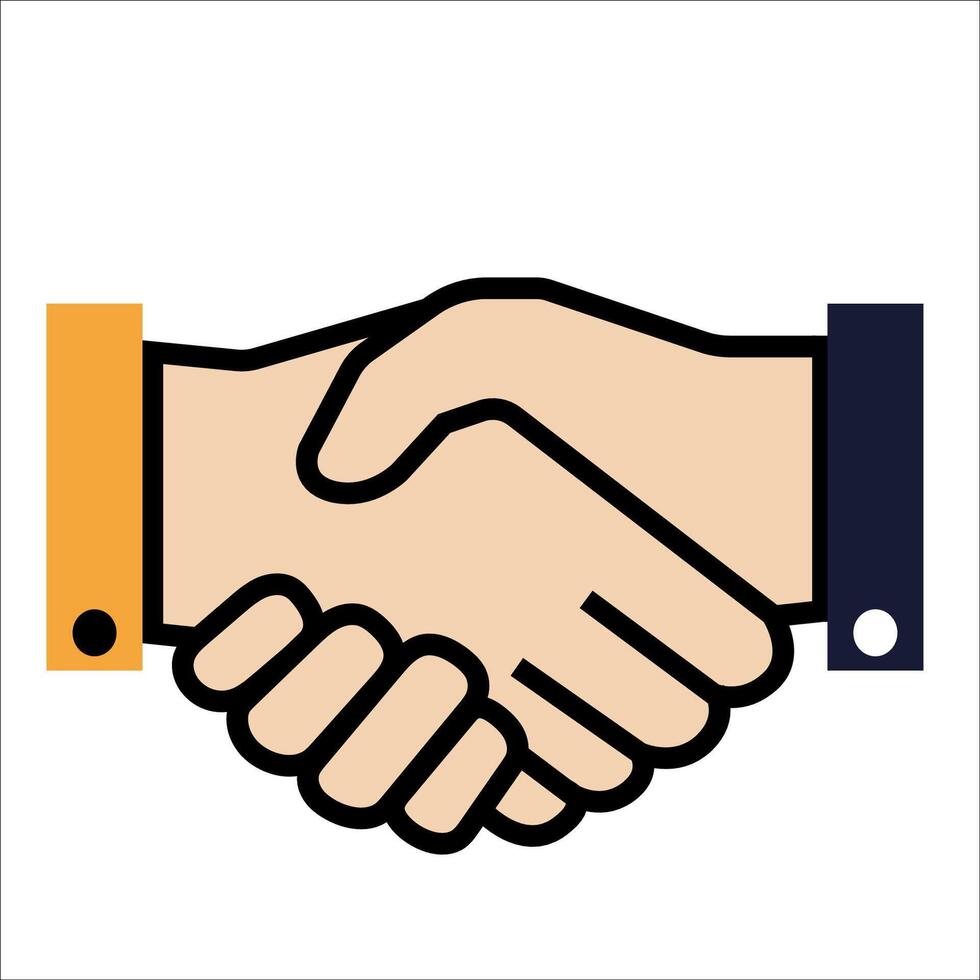 Business agreement handshake icon vector