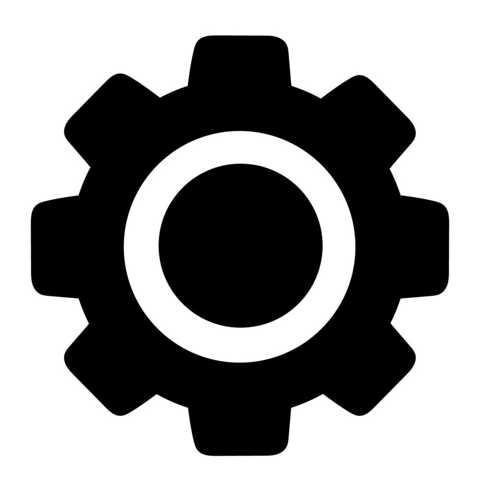 Flat setting icon vector