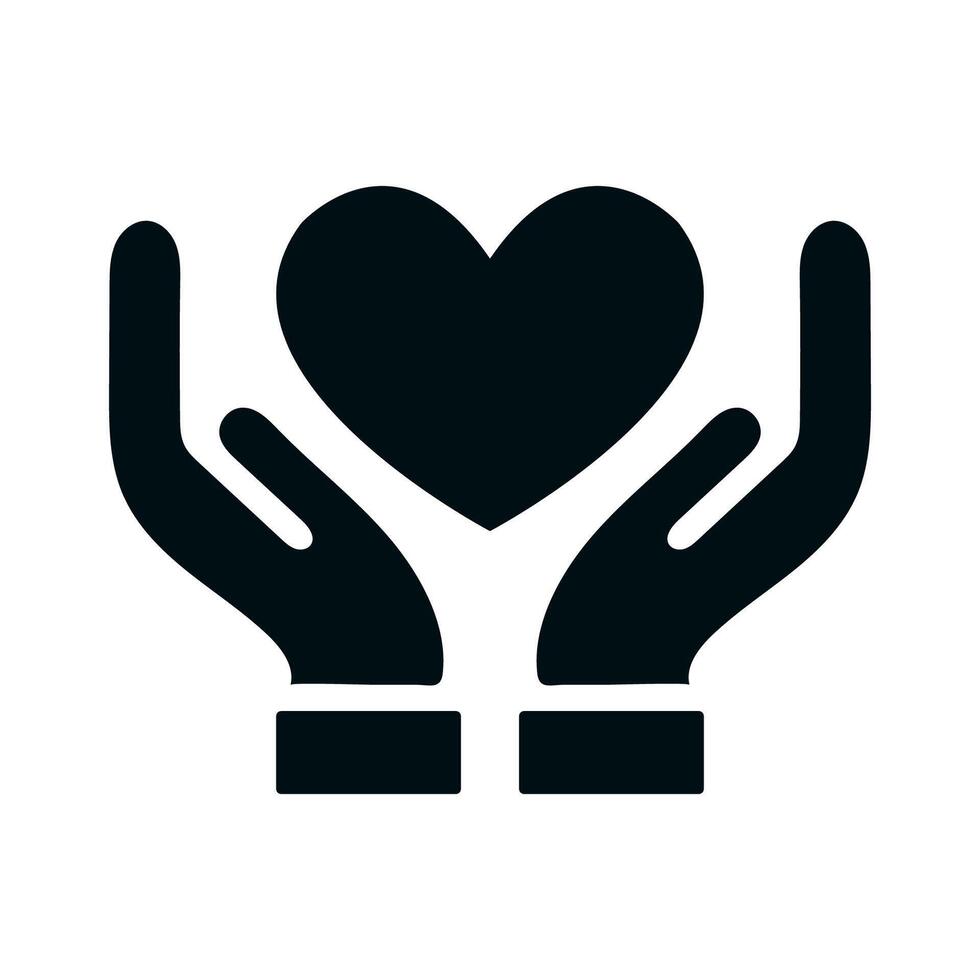 heart in hand vector