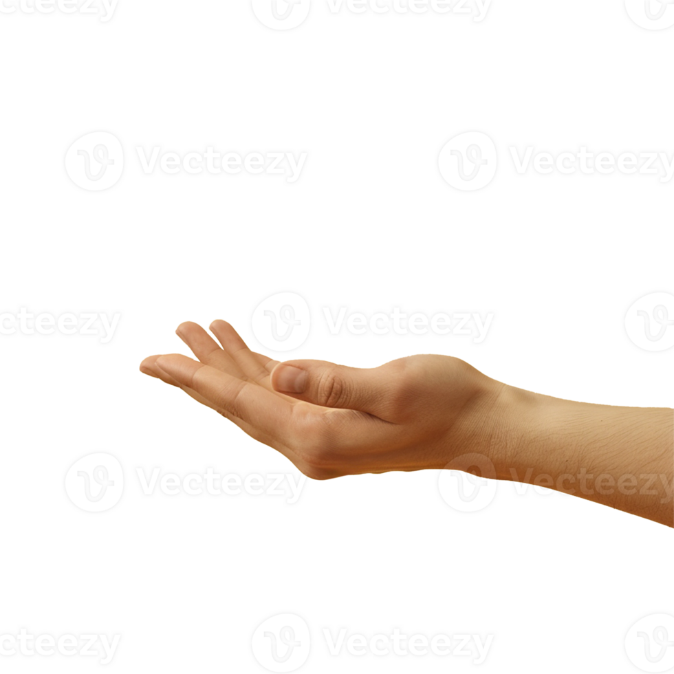 A hand isolated on transparent background, Ai png