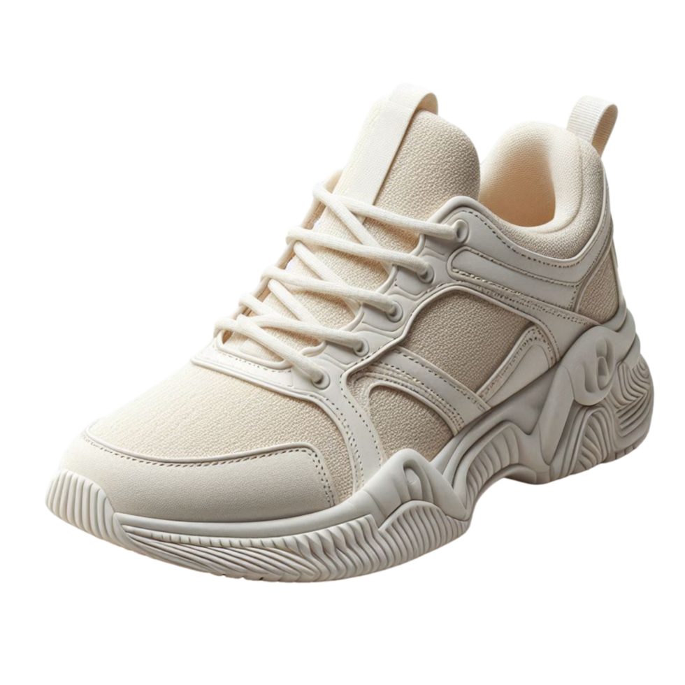 Generated Ai White sneaker shoes isolated on transparent background png