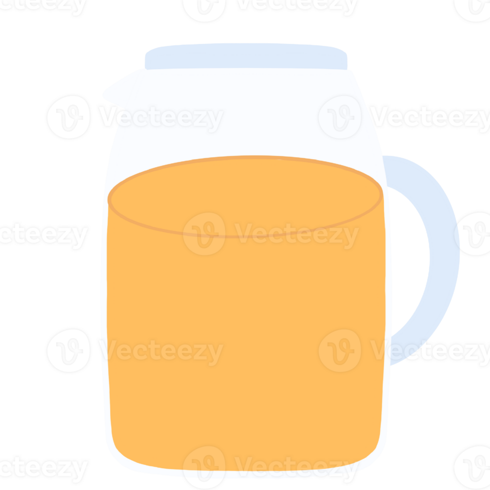 orange juice in a pitcher on a transparent background png