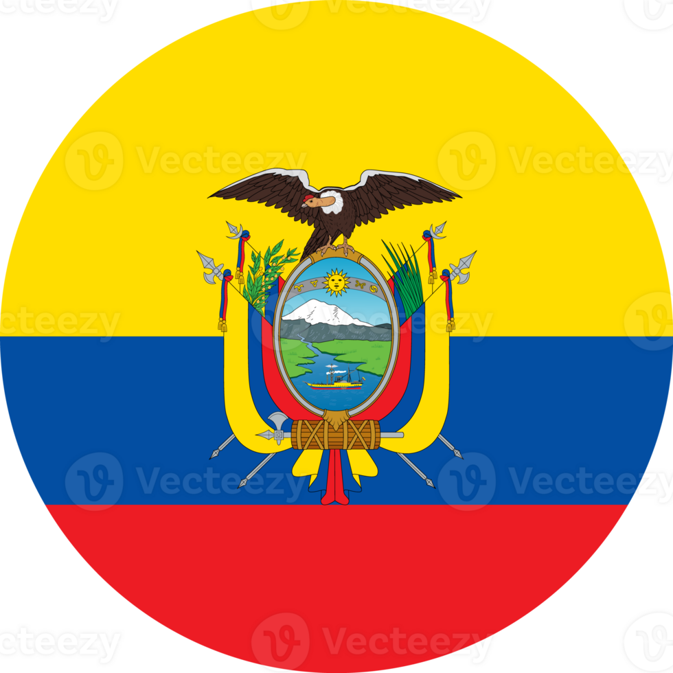 Ecuador flag button png