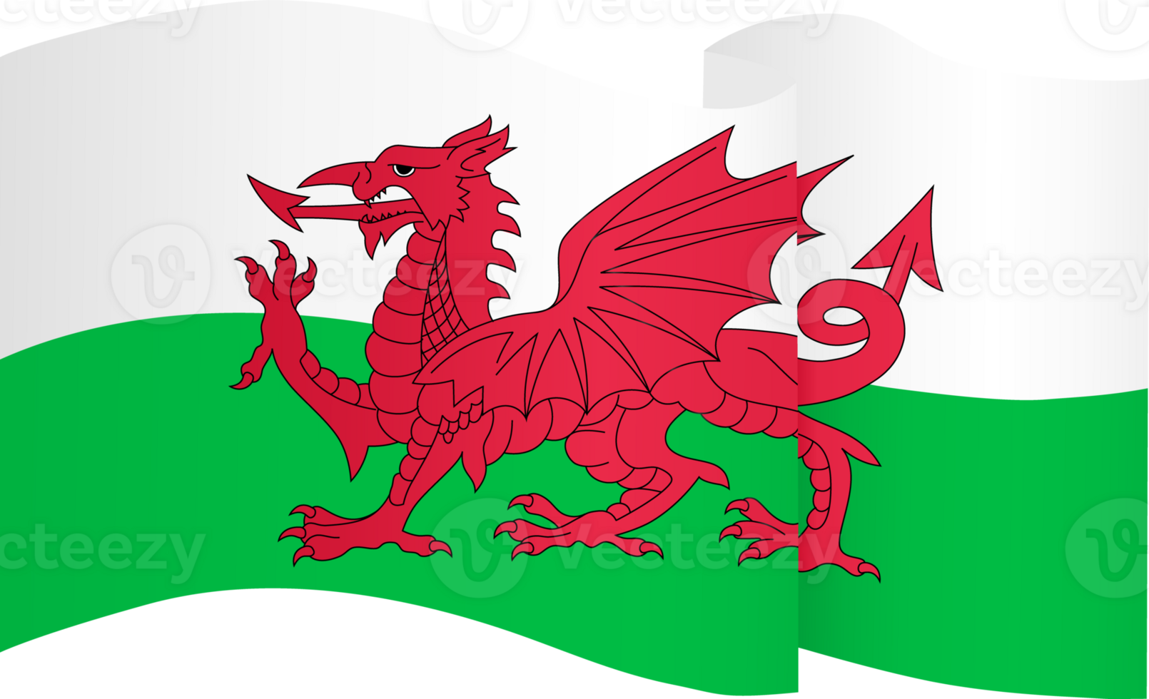 Wales flag wave png