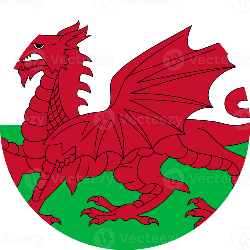 Wales flag button png