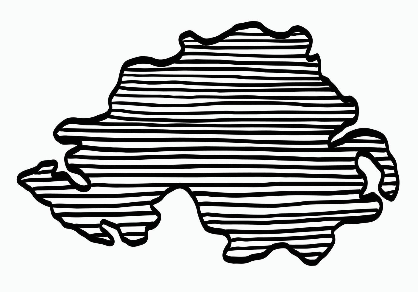 Doodle freehand drawing of Northern Ireland map. vector
