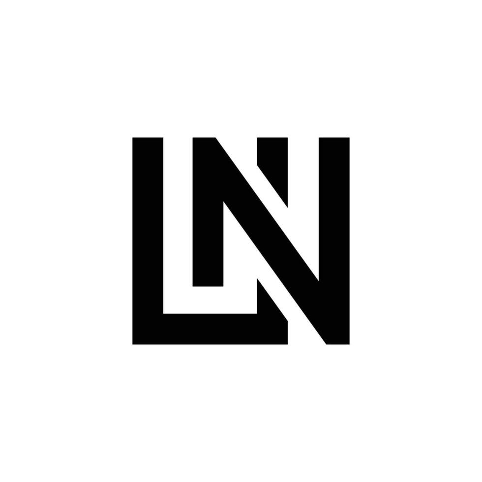 Letter Un initial creative typography monogram logo vector