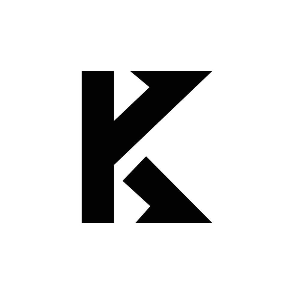 Letter K classic shape royal monogram logo vector