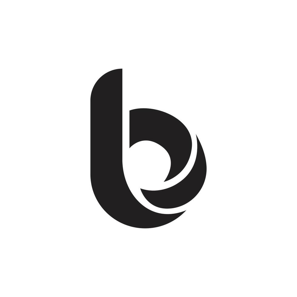 Letter b modern style lowercase monogram logo vector