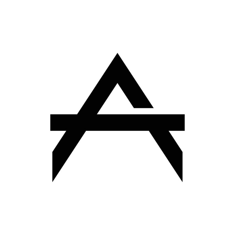 Letter At or Ta creative triangle shape initial logo vector