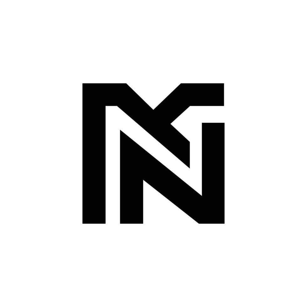 Letter Mn square shape modern company branding logo vector
