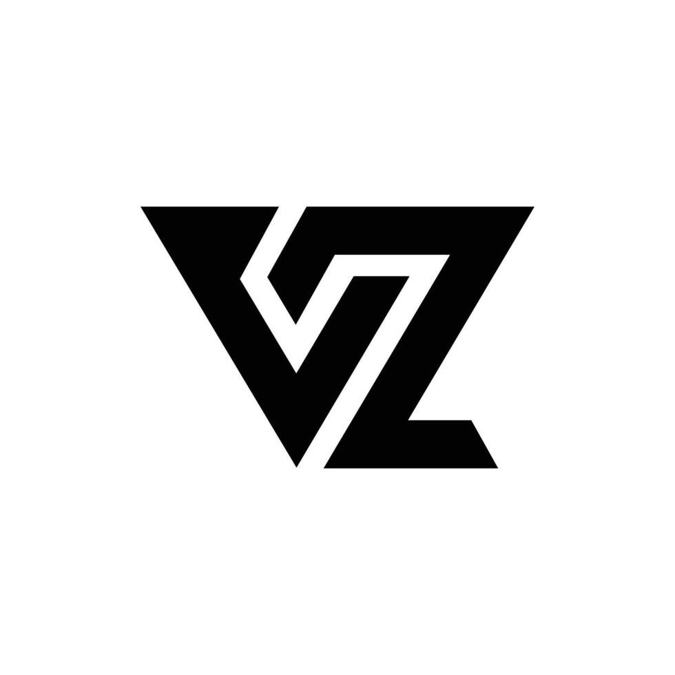 letter Vz or Cz modern initial monogram logo vector