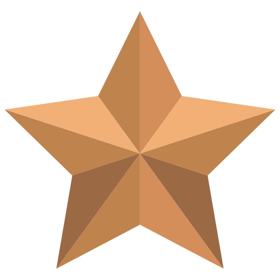 Bronze star . Bronze star. illustration vector