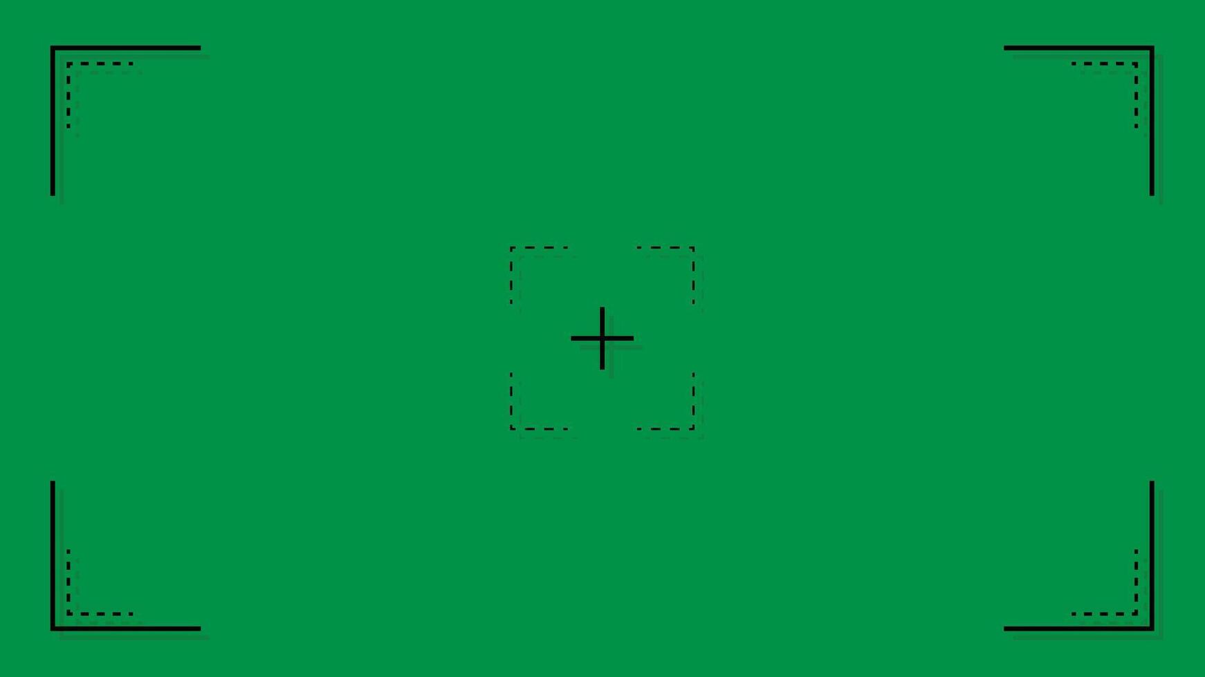 Camera recording screen overlay isolated on green background vector