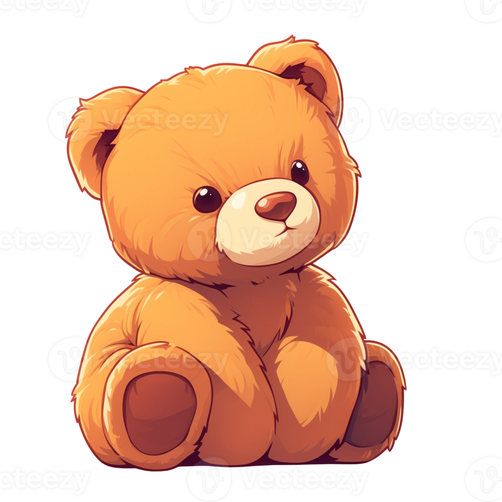 Illustration of a soft plush teddy bear png