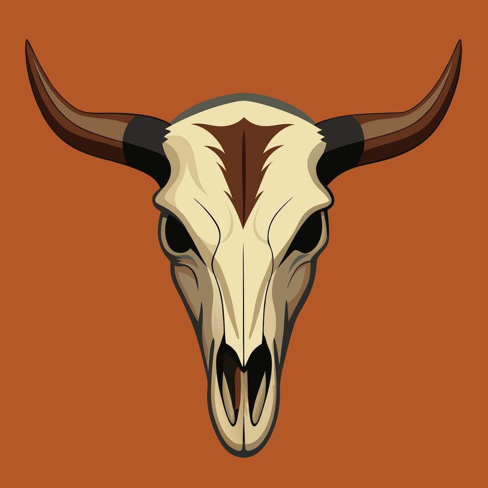 Cow skull design vector