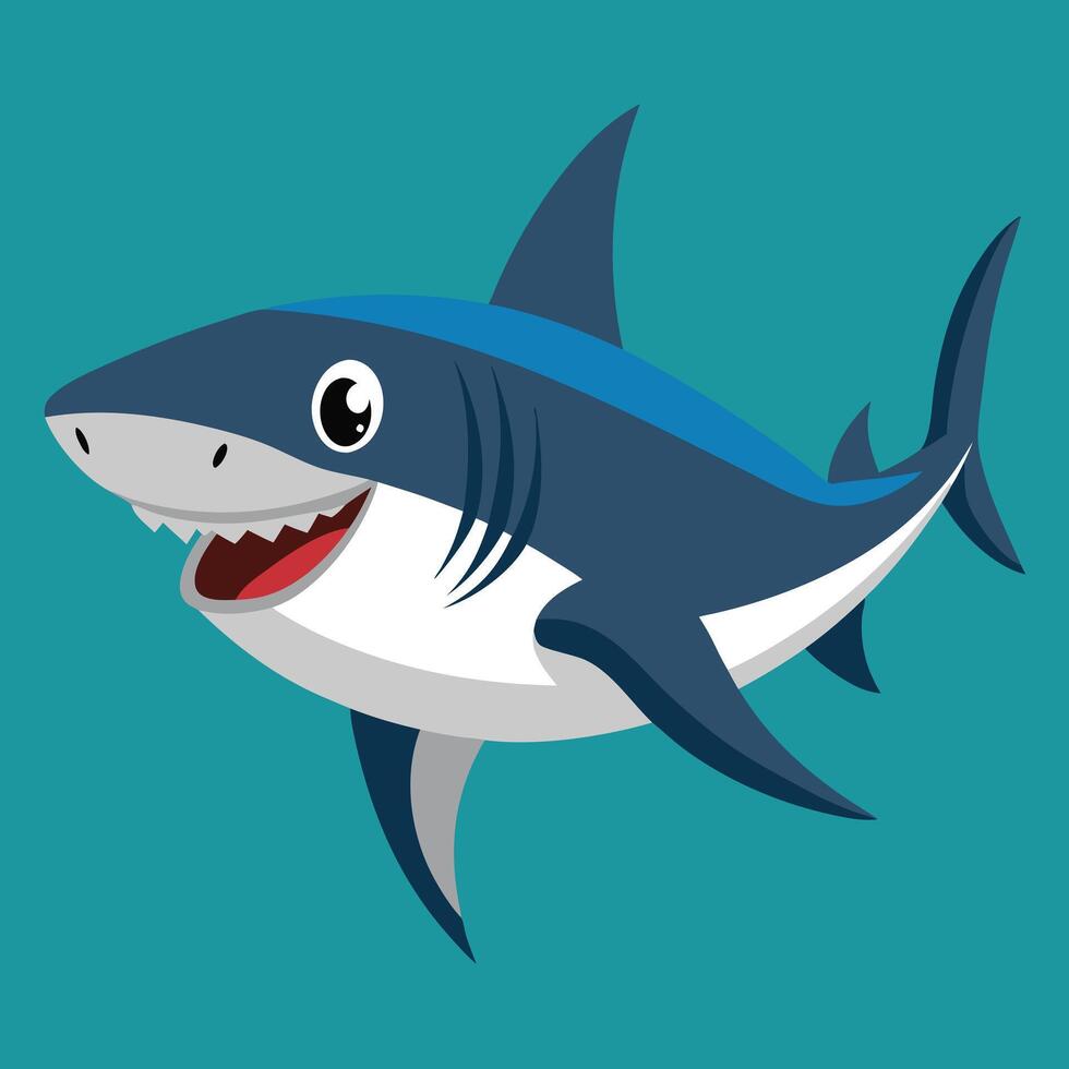 Blue Shark design vector