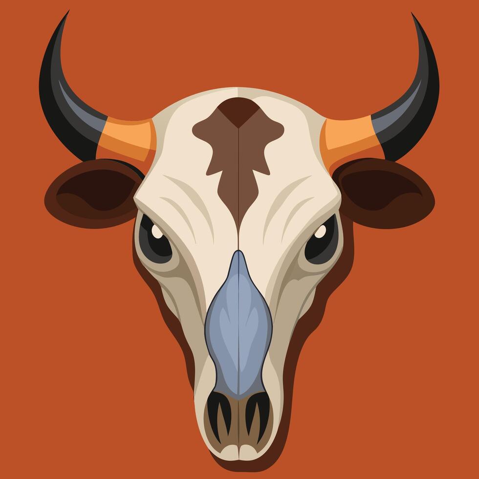 Cow skull design vector
