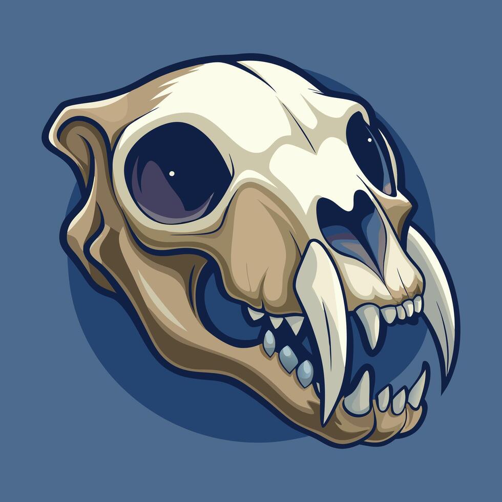 Animal skull design vector