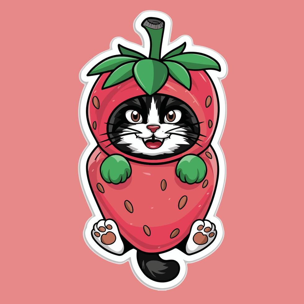 cute cat ice cream vector