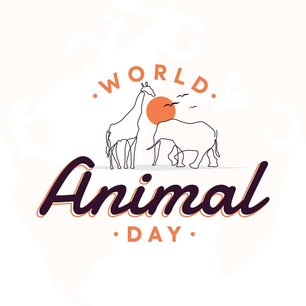 Graphic of World Animal Day celebration background design template vector