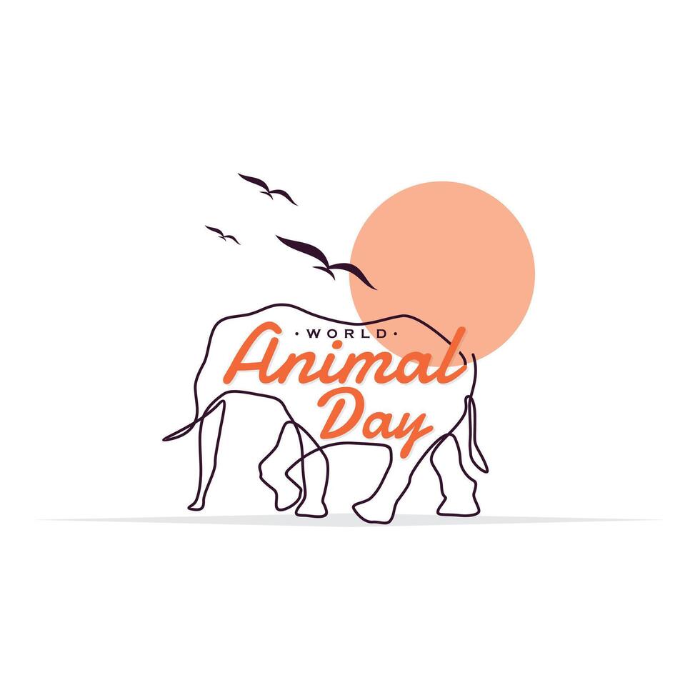 Graphic of World Animal Day celebration background design template vector