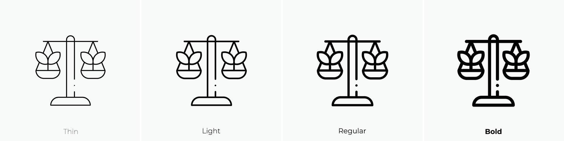ecology icon. Thin, Light, Regular And Bold style design isolated on white background vector