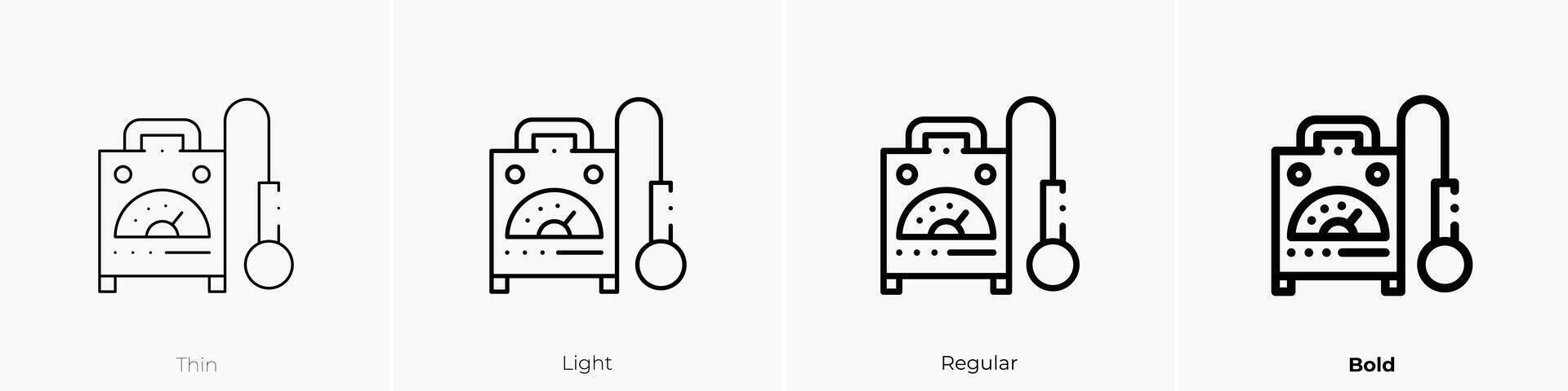 dosimeter icon. Thin, Light, Regular And Bold style design isolated on white background vector