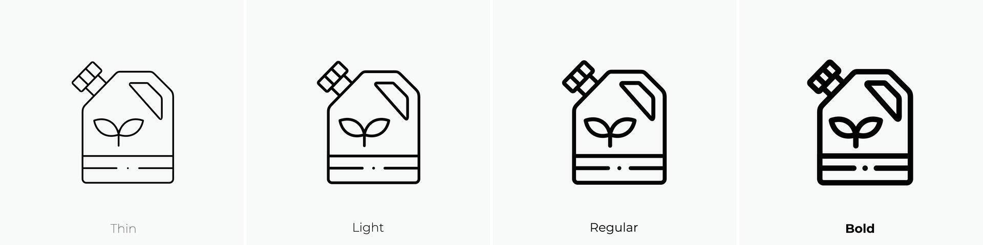eco fuel icon. Thin, Light, Regular And Bold style design isolated on white background vector