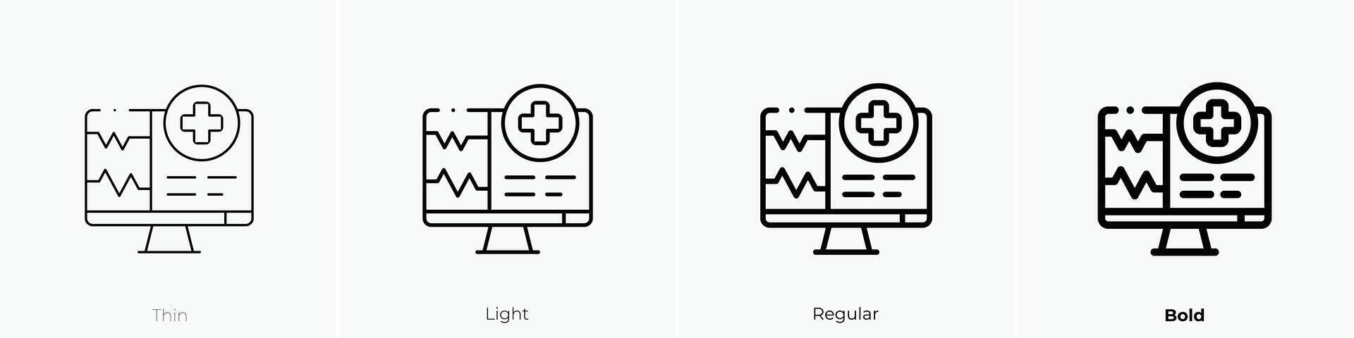 domain registration icon. Thin, Light, Regular And Bold style design isolated on white background vector