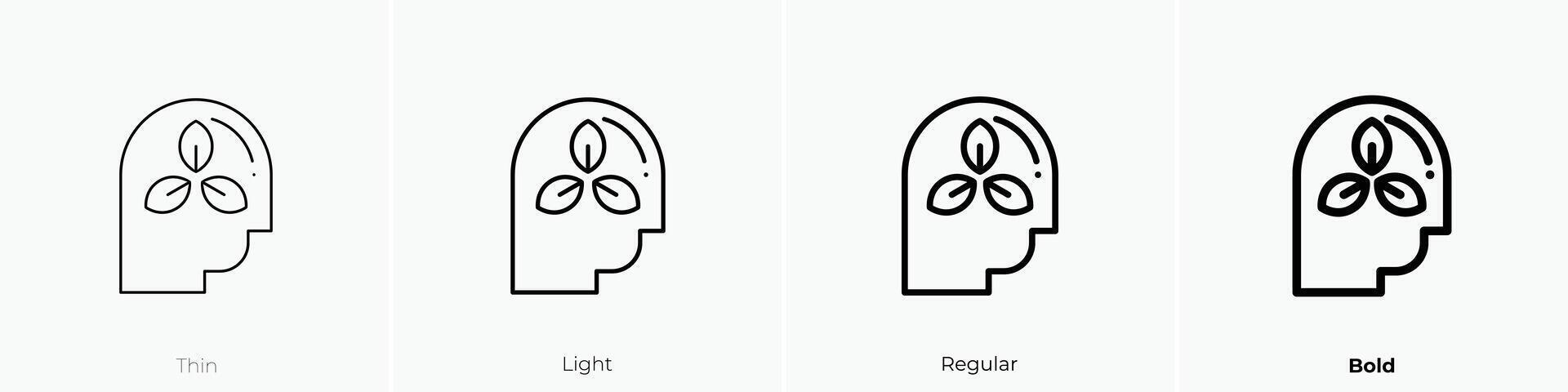 eco icon. Thin, Light, Regular And Bold style design isolated on white background vector
