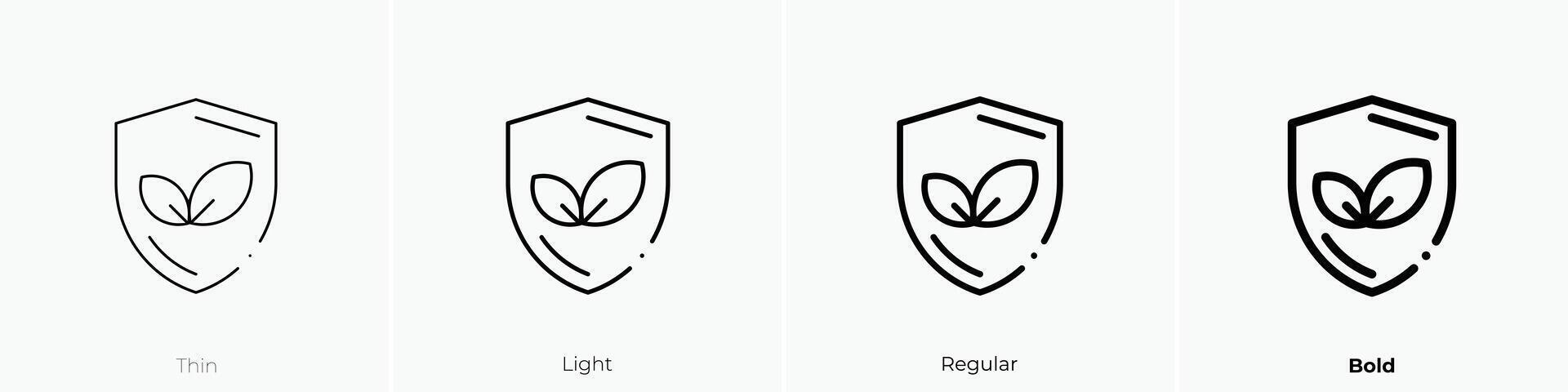 ecology icon. Thin, Light, Regular And Bold style design isolated on white background vector