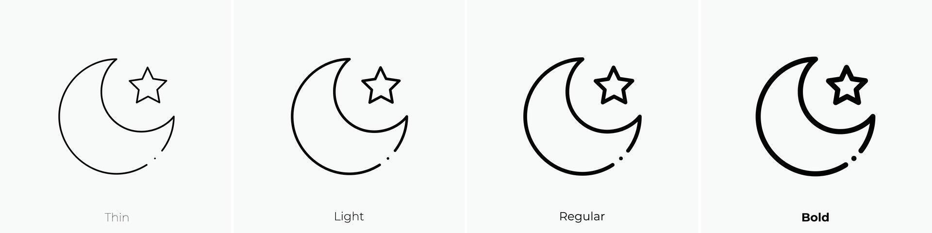 eclipse icon. Thin, Light, Regular And Bold style design isolated on white background vector