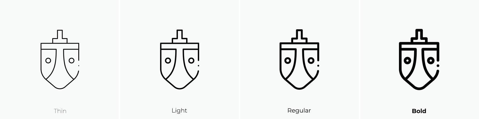 dreidel icon. Thin, Light, Regular And Bold style design isolated on white background vector