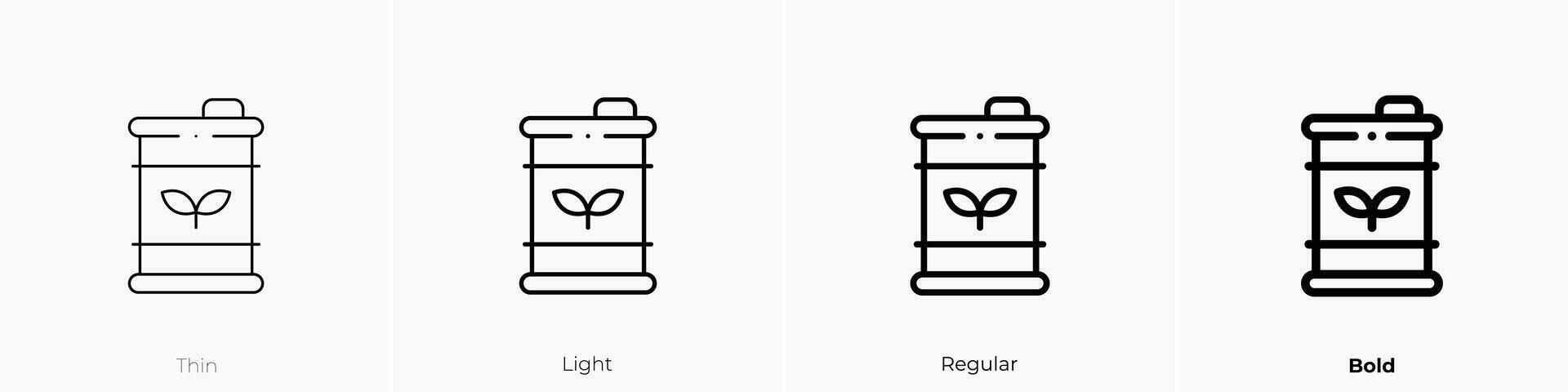 eco energy icon. Thin, Light, Regular And Bold style design isolated on white background vector