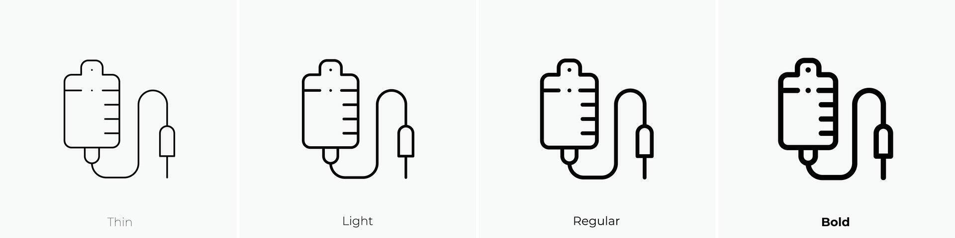 drop counter icon. Thin, Light, Regular And Bold style design isolated on white background vector