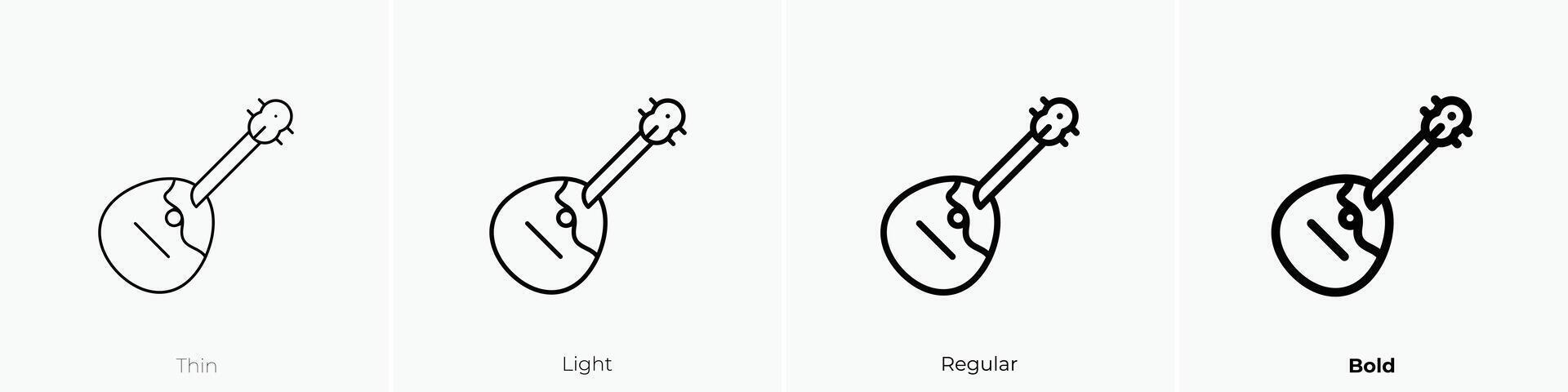 domra icon. Thin, Light, Regular And Bold style design isolated on white background vector