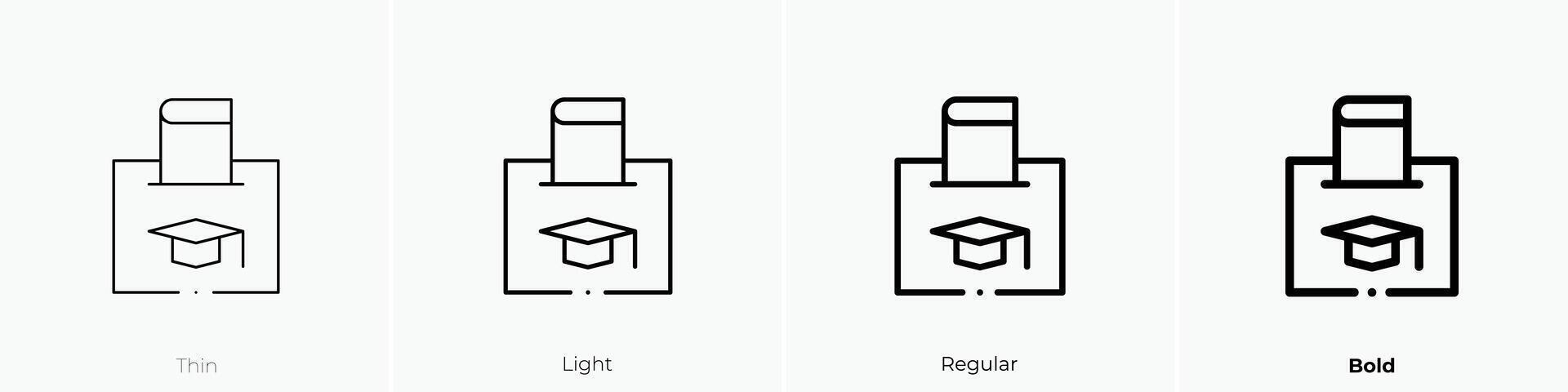donate icon. Thin, Light, Regular And Bold style design isolated on white background vector