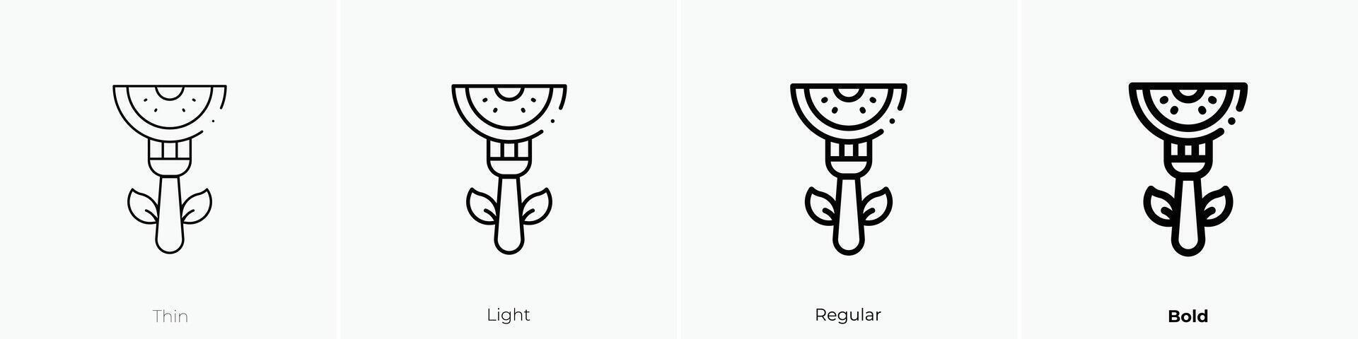 eating icon. Thin, Light, Regular And Bold style design isolated on white background vector